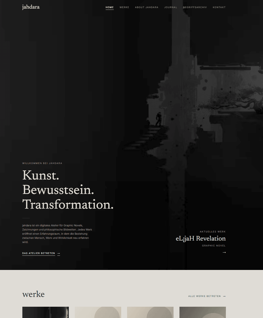Screenshot der Website jahdara.com